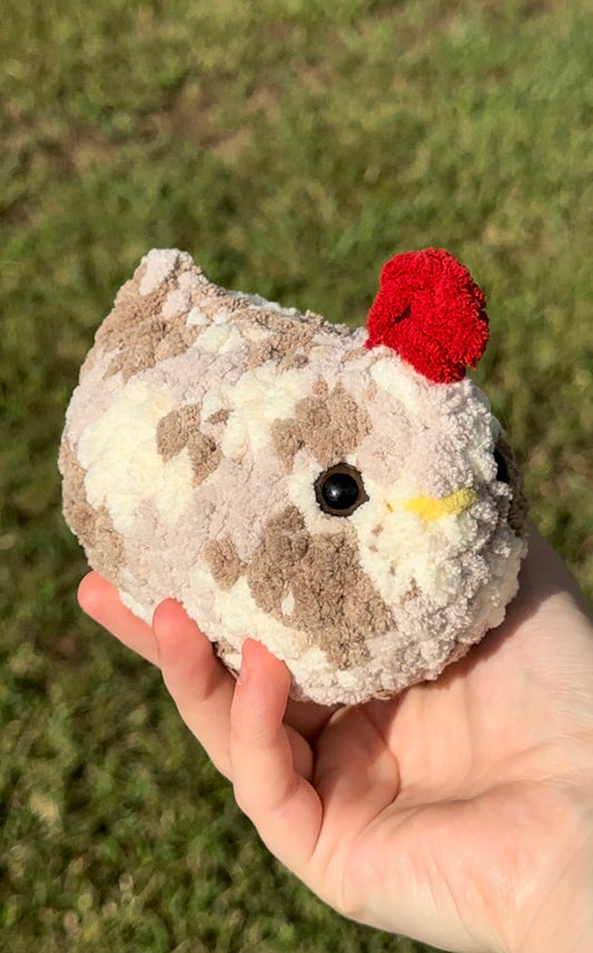 Chicken plush (brown & brown marble)