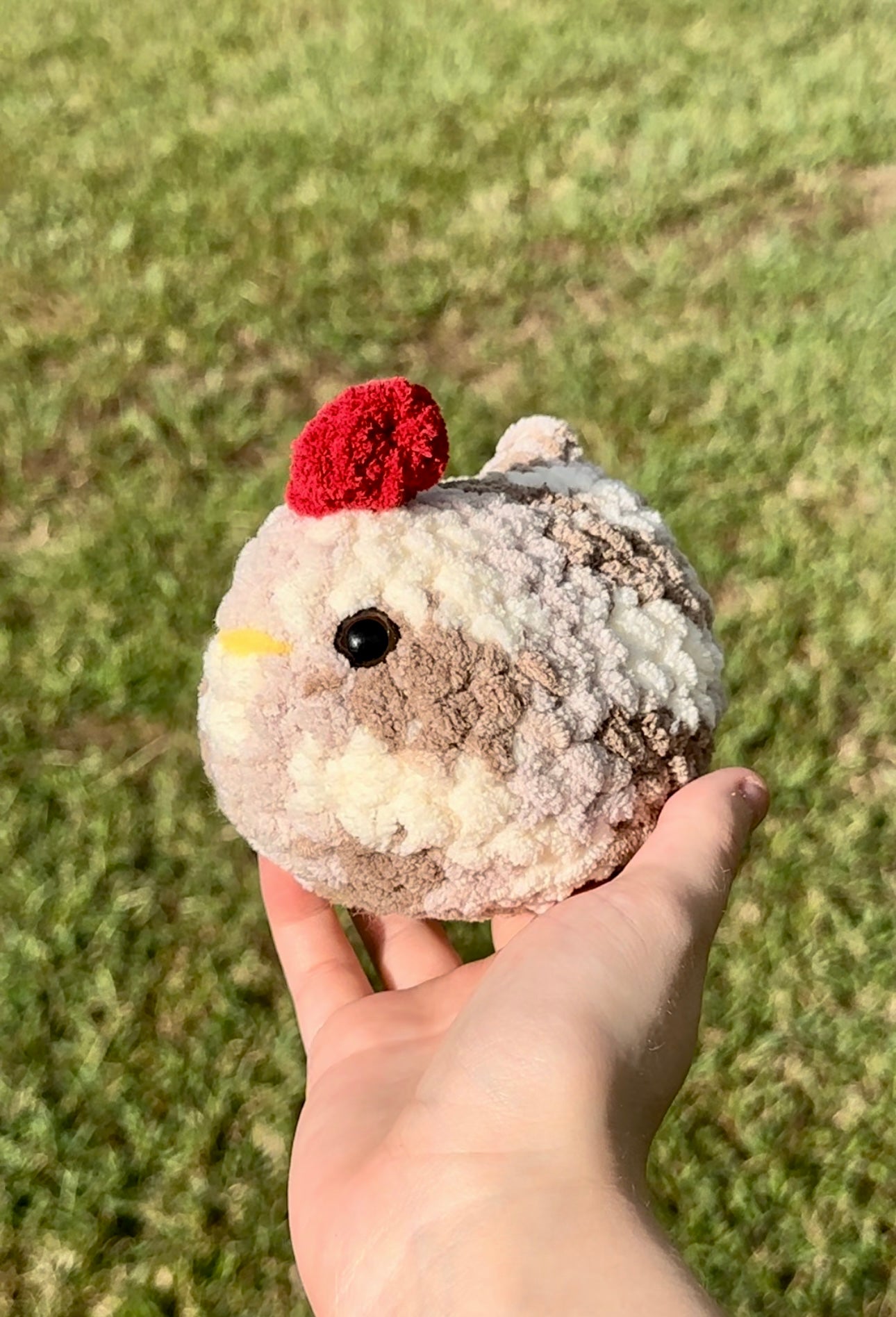 Chicken plush (brown & brown marble)