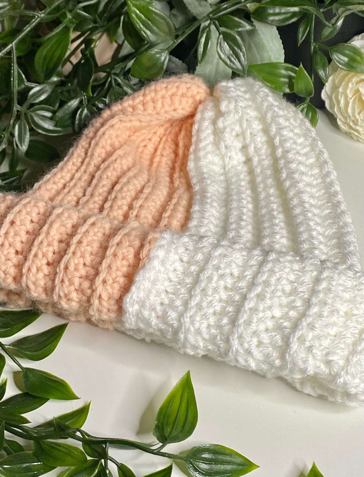 Two toned beanies (Customizable)